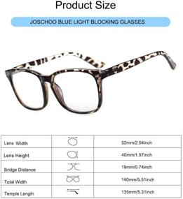 img 3 attached to 👓 JOSCHOO Blue Light Blocking Glasses 2 Pack for Women and Men - Reduce Eye Strain, Gaming and Computer Glasses (Black Tortoise)