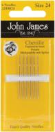 🧵 chenille hand needles size 24 6/pkg by colonial needle (one pack) logo