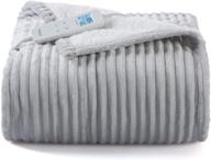 🔥 bedsure heated blanket electric blanket - electric throw with 6 heating levels &amp; 4-hour auto off, etl certified, 50x60 inches, light grey logo