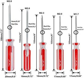 img 3 attached to 🔧 Набор отверток с магнитным наконечником Rannb - 5 размеров: M1.7, M2.0, M2.3, M2.6, M2.8