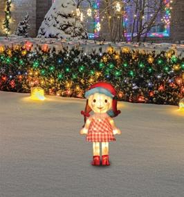 img 3 attached to 🎄 Captivating 18-Inch Pre-Lit Island of Misfit Toys Sally Doll: Enchanting Christmas Yard Decoration with 35 Lights