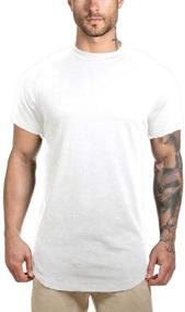 img 1 attached to Fitted Athletic T Shirt Longline X Large: High Performance Men's Activewear