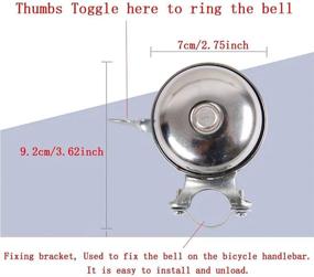 img 3 attached to GOODKSSOP Double-sided Metal Vintage Bike Bell Chrome - Durable and Classic Ringing Horn for Road, Mountain, Tricycle - Retro Bicycle Handlebar Bell for Safety Cycling with Clear & Loud Sound - Stylish Alarm Accessory