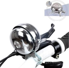 img 1 attached to GOODKSSOP Double-sided Metal Vintage Bike Bell Chrome - Durable and Classic Ringing Horn for Road, Mountain, Tricycle - Retro Bicycle Handlebar Bell for Safety Cycling with Clear & Loud Sound - Stylish Alarm Accessory