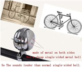 img 2 attached to GOODKSSOP Double-sided Metal Vintage Bike Bell Chrome - Durable and Classic Ringing Horn for Road, Mountain, Tricycle - Retro Bicycle Handlebar Bell for Safety Cycling with Clear & Loud Sound - Stylish Alarm Accessory