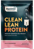 nuzest wild strawberry clean lean protein: premium vegan protein powder with european golden pea protein logo