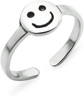 smiley polished sterling silver women logo