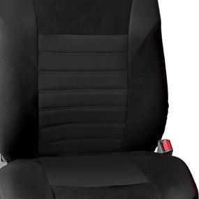 img 1 attached to 🚗 FH Group Premium 3D Air Mesh Front Set Car Seat Covers in Solid Black - Universal Fit for Cars, Trucks & SUVs, Includes Gift