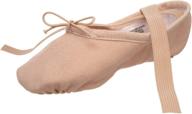 🩰 high-quality bloch dance girl's pump split sole canvas ballet slipper/shoe: superior flexibility and durability логотип