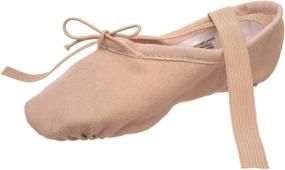 img 4 attached to 🩰 High-Quality Bloch Dance Girl's Pump Split Sole Canvas Ballet Slipper/Shoe: Superior Flexibility and Durability