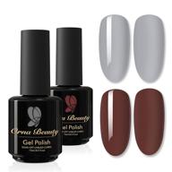 💅 orna beauty gel nail polish kit - 2pcs 15ml set of classic gray and rich dark brown colors | soak-off gel nail polish for artistic manicures | salon-quality results | diy at home logo