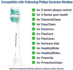 img 2 attached to Aoremon Replacement Toothbrush Heads for Philips Sonicare: 8 Pack Compatible with Sonicare 2 Series HX9023 C2 and Other Snap-on Electric Toothbrushes