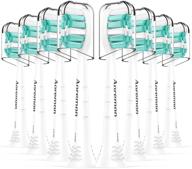 aoremon replacement toothbrush heads for philips sonicare: 8 pack compatible with sonicare 2 series hx9023 c2 and other snap-on electric toothbrushes logo