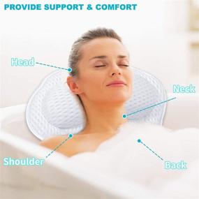 img 3 attached to 🛁 Enhanced Bathtub Comfort: Non-Slip Suction Cushion Shoulder Support