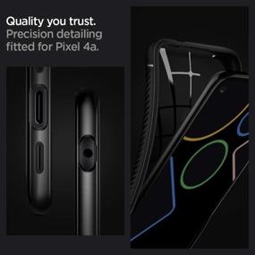 img 1 attached to 📱 Spigen Google Pixel 4a Case (2020) - Rugged Armor | Matte Black | NOT Compatible with Pixel 4a 5G