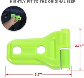 img 2 attached to 🚪 CheroCar JL JT Door Hinge Covers Protector Decoration Kits - Perfect Fit for 2018-2020 Jeep Wrangler JL JLU & 2020 Jeep Gladiator JT, Vibrant Green Exterior Accessories - Set of 8-Pack