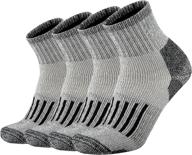 🧦 onke men's merino wool moisture-wicking thermal outdoor hiking heavy cushion low cut socks - 4 pack logo