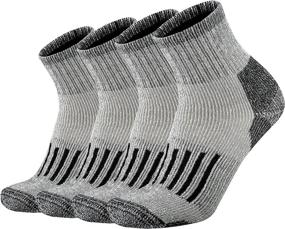img 4 attached to 🧦 ONKE Men's Merino Wool Moisture-Wicking Thermal Outdoor Hiking Heavy Cushion Low Cut Socks - 4 Pack