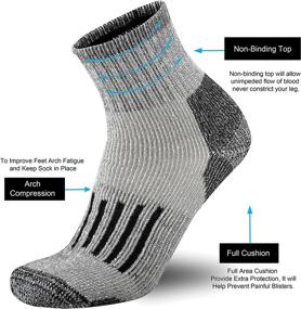 img 3 attached to 🧦 ONKE Men's Merino Wool Moisture-Wicking Thermal Outdoor Hiking Heavy Cushion Low Cut Socks - 4 Pack