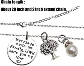 img 3 attached to LParkin Mother in Law Gift Stepmom Necklace: Celebrate Our Unbreakable Bond with Wedding Necklaces for Mom and Stepmom