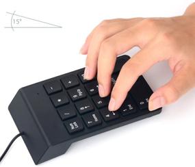 img 2 attached to Kadaon USB Numeric Keypad - Convenient 18 Key Number Keyboard for Laptop/Notebook PC