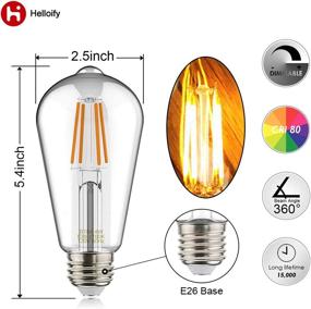 img 2 attached to 🔆 Enhanced Brightness Control: Helloify Equivalent Dimmable ST64 with Adjustable Brightness
