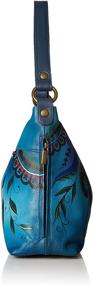 img 2 attached to Anna Anuschka Painted Leather Shoulder Women's Handbags & Wallets