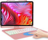 📱 rose gold ipad pro 12.9 2021 case with keyboard and trackpad - backlit, 360° rotatable, apple pencil charging support, compatible with ipad pro 12.9 inch 5th / 4th / 3rd generation логотип