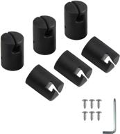 enhance safety & durability with 🔒 ziziland trampoline enclosure pole cap, 6-piece set, black логотип