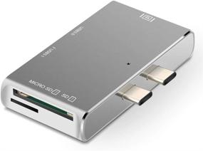 img 4 attached to FLAGTOP 5-in-1 USB C Hub for MacBook Pro, USB 3.0 Ports, SD Card & Micro SD Reader, 4K HDMI 60Hz, PD3.0/Thunderbolt, USB C Dongle Hub (YC-212)