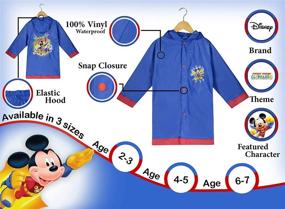 img 2 attached to 🌧️ Waterproof Toddler Rain Slicker - Disney Mickey Mouse Clubhouse - Hooded Outwear in Blue