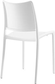 img 1 attached to 🪑 Modway Hipster Stacking Dining Chairs: Contemporary Molded Plastic, Modern Design in White