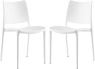 🪑 modway hipster stacking dining chairs: contemporary molded plastic, modern design in white logo
