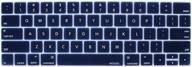 mosiso dark navy silicone keyboard cover for macbook pro with touch bar 13 and 15 inch (2019 - 2016 models: a2159, a1989, a1990, a1706, a1707) – effective skin protector logo