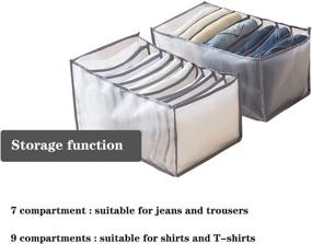 img 2 attached to Washable Wardrobe Organizer Compartment Foldable Storage & Organization