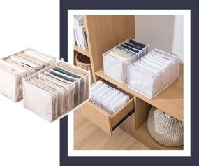 img 4 attached to Washable Wardrobe Organizer Compartment Foldable Storage & Organization