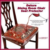 🪑 laminet deluxe heavy-duty waterproof spill resistant chair seat protector - new & improved crystal-clear plastic - adjustable patented design - fits 21″ x 21″ chair seats - set of 2 logo