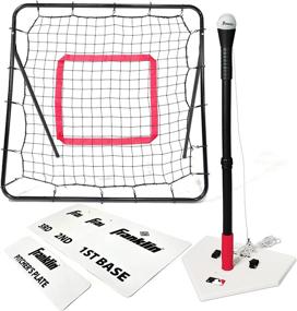 img 4 attached to ⚾ Franklin Sports MLB Teeball Starter Set - The Ultimate Kit for Youth Baseball: Tee, Bases, Rebounder Net - Perfect Beginner Teeball + Baseball Set