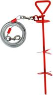 petmate super dog stake 🐕 bundle with 20-foot long 4200lb capacity cable логотип