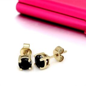 img 3 attached to 💎 Authentic Certified Solitaire Natural Diamond Earrings for Girls' Jewelry Collection