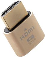 эмулятор hdmi 4k - виртуальный дисплей высокого разрешения, новое поколение бесголового адаптера с поддержкой разрешения 3840x2160@60гц, симуляция dvi edid 1080@120гц (одинарный) логотип