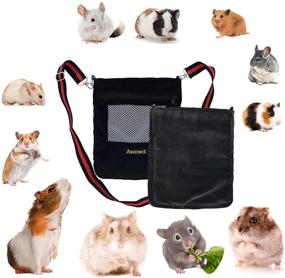 img 1 attached to 🐾 Asoract Sugar Glider Pouch: Soft Coral Fleece Hedgehog Carrier Bag for Small Pets - Ideal for Hamster, Bearded Dragon, Rat, Gerbil