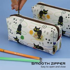 img 1 attached to LParkin Cute Cat Pencil Case: Adorable Notion Pouch for Cat Lovers