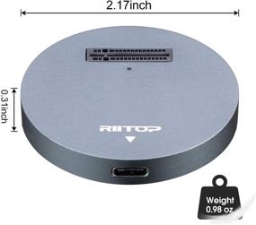 img 1 attached to RIITOP NVMe to USB Docking Station: Lightning-Fast External M.2 PCI-e 💨 NVMe SSD to USB-C Reader Adapter for M.2 (M Key) NVMe SSDs