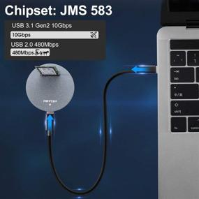 img 2 attached to RIITOP NVMe to USB Docking Station: Lightning-Fast External M.2 PCI-e 💨 NVMe SSD to USB-C Reader Adapter for M.2 (M Key) NVMe SSDs