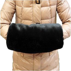 img 4 attached to 🧤 vvs-eLife Faux Fur Hand Muffs with Interior Pocket - Luxurious Faux Rabbit Mittens - Wrist Hand Warmer Gloves for Women and Girls - Keep Hands and Wrists Warm in Cold Seasons