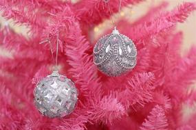 img 1 attached to 🎄 UWIOFF 10Pcs 3.15" Shatterproof Christmas Balls Ornaments - Multicolor Pink White Silver - Holiday Party Decoration Set