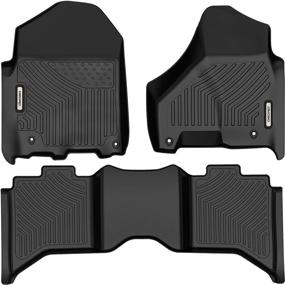 img 4 attached to 🚗 OEDRO Floor Mats for Dodge Ram 1500 Classic & Crew Cab | All-Weather TPE Guards – Full Set Liners