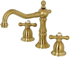 img 4 attached to 💦 Discover the Exquisite Kingston Brass KS1977AX Heritage Widespread Faucet