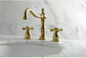 img 1 attached to 💦 Discover the Exquisite Kingston Brass KS1977AX Heritage Widespread Faucet